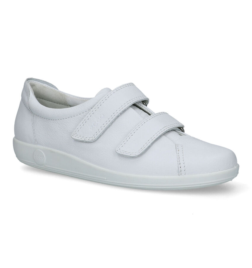 ECCO Soft 2.0 Witte Velcroschoenen