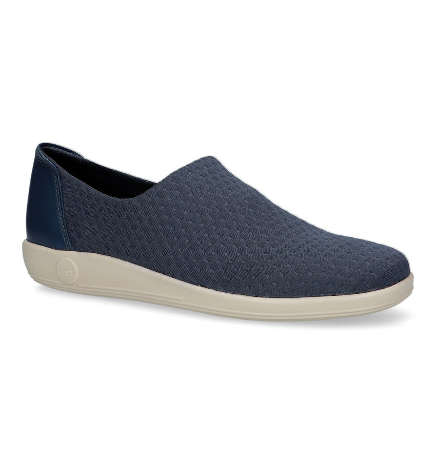 ECCO Soft 2.0 Blauwe Slip-ons