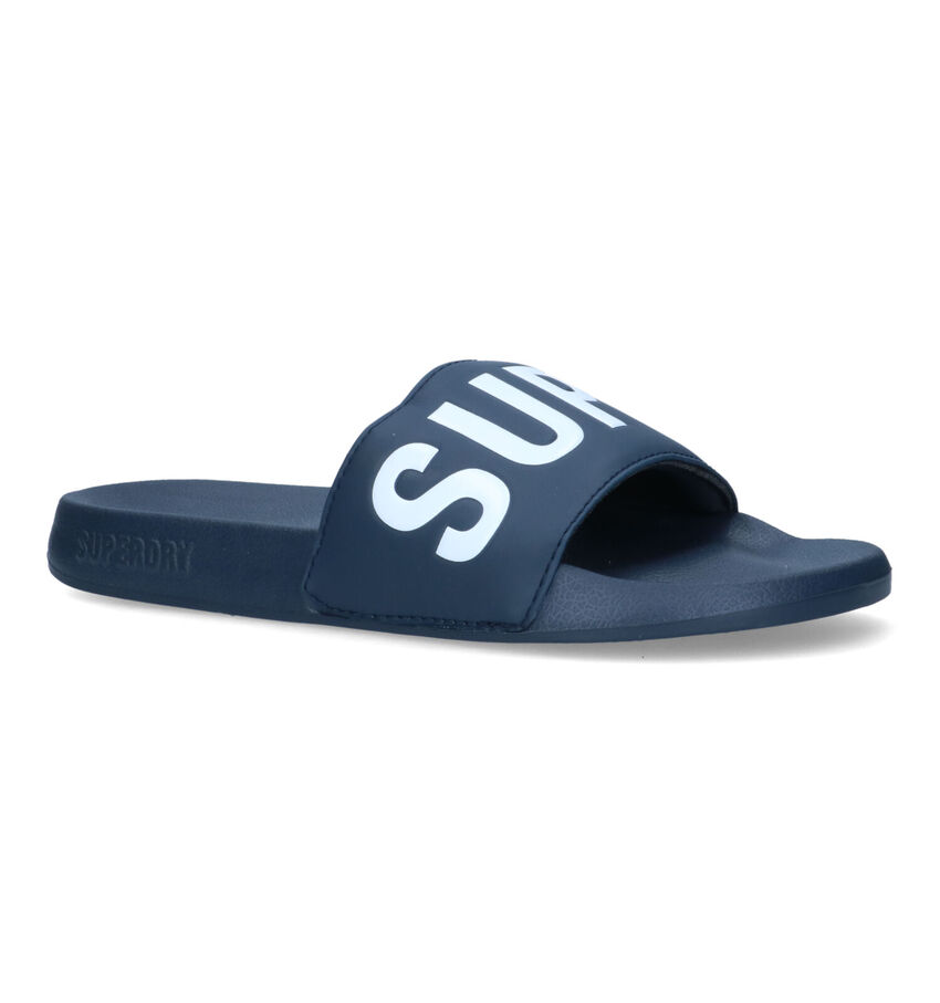 Superdry Code Core Blauwe Badslippers