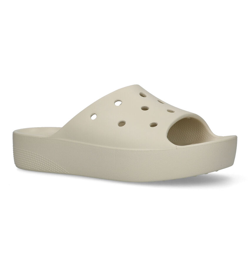 Crocs Classic Platform Beige Slippers