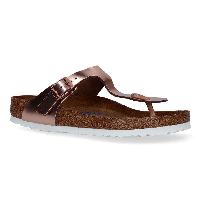 Birkenstock Gizeh Tongs en Or rose
