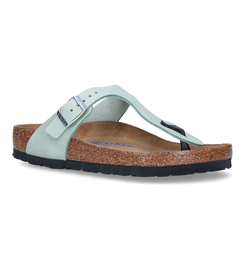 Birkenstock Gizeh Groene Teenslippers