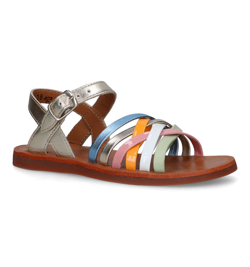 Pom d'Api Plagette Lux Sandales en Or