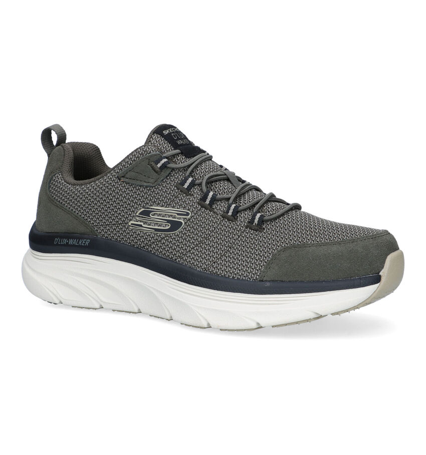Skechers D'Lux Walker Relaxed Fit Baskets en Vert Kaki