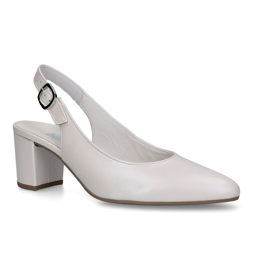 Gabor Escarpins slingback en Nacre