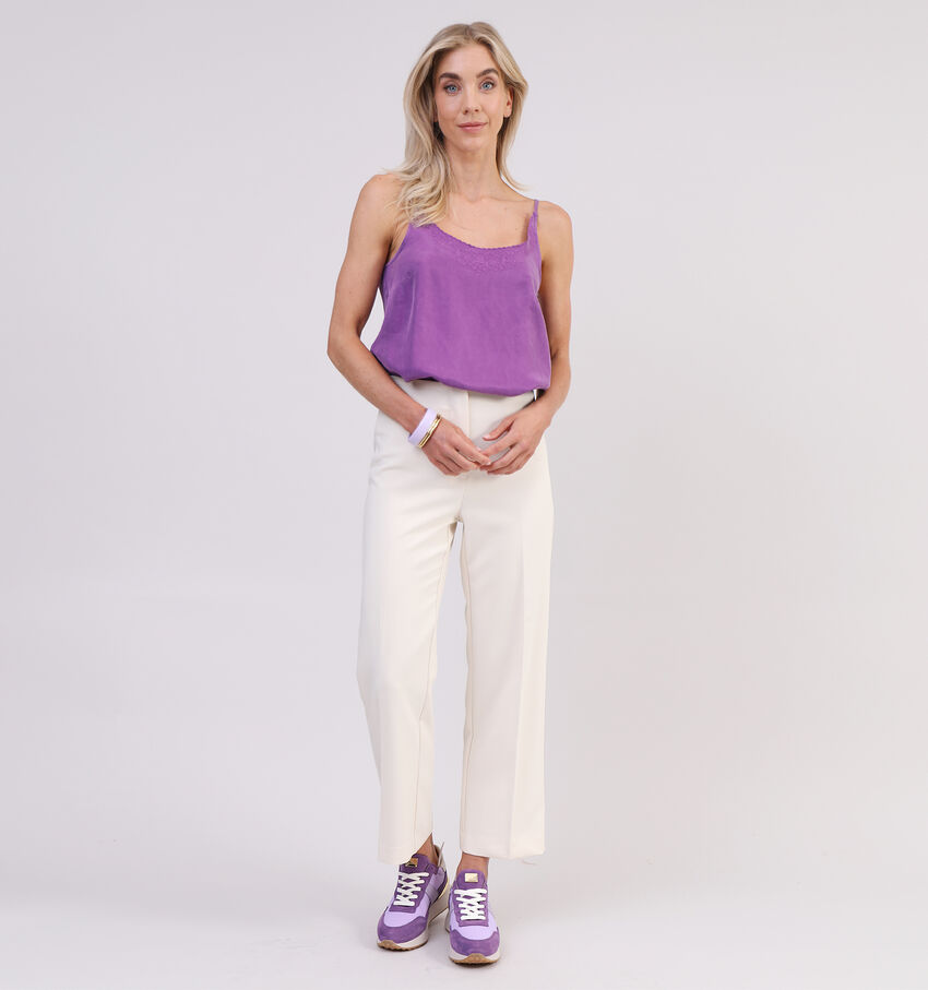 Vero Moda Sandy Pantalon classique en Écru L-32