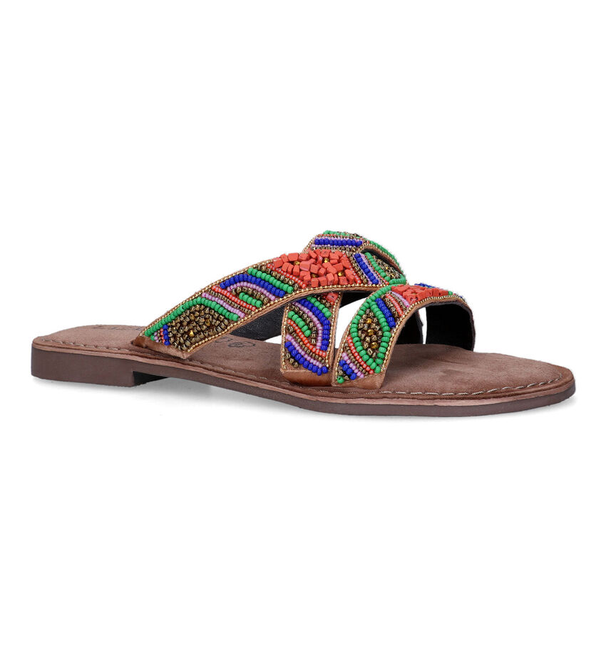 Lazamani Nu-pieds plates en Multicolore