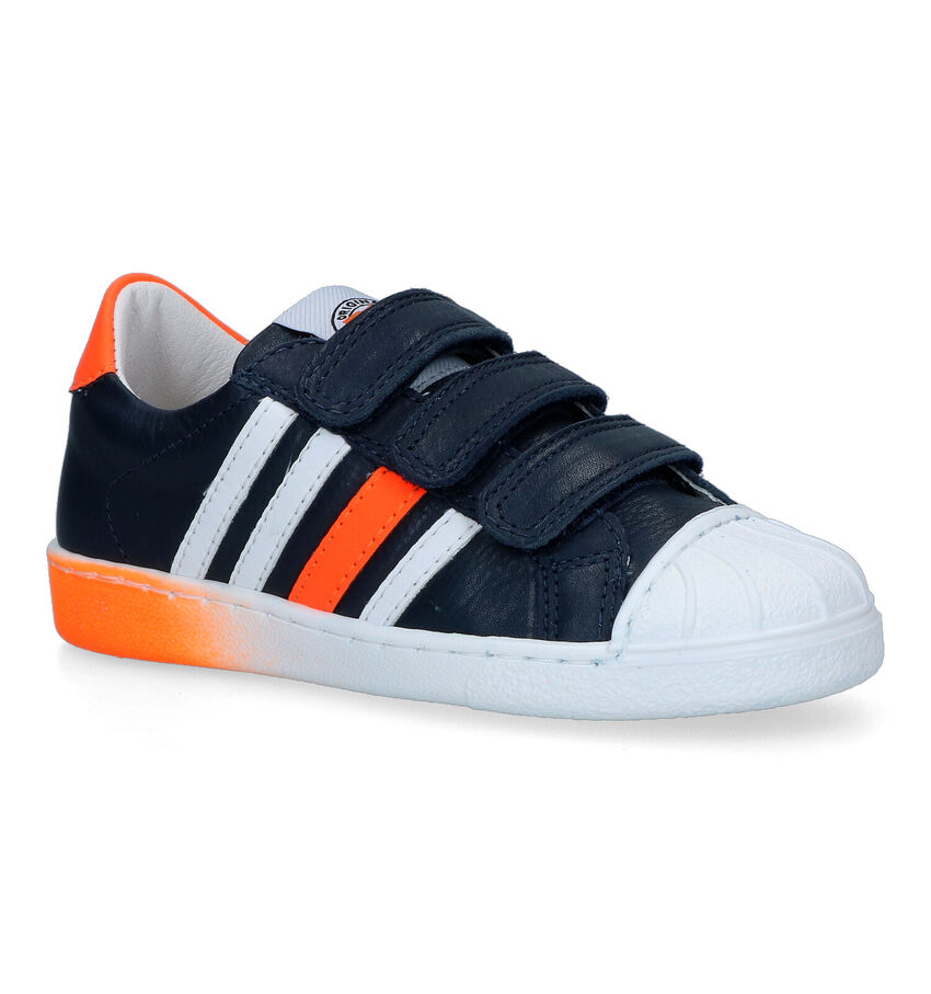 Little David Bobby Blauwe Velcroschoenen