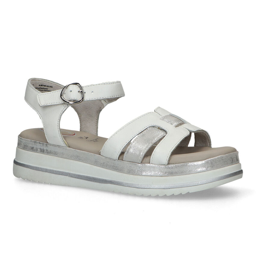 Tamaris Comfort Witte Plateausandalen