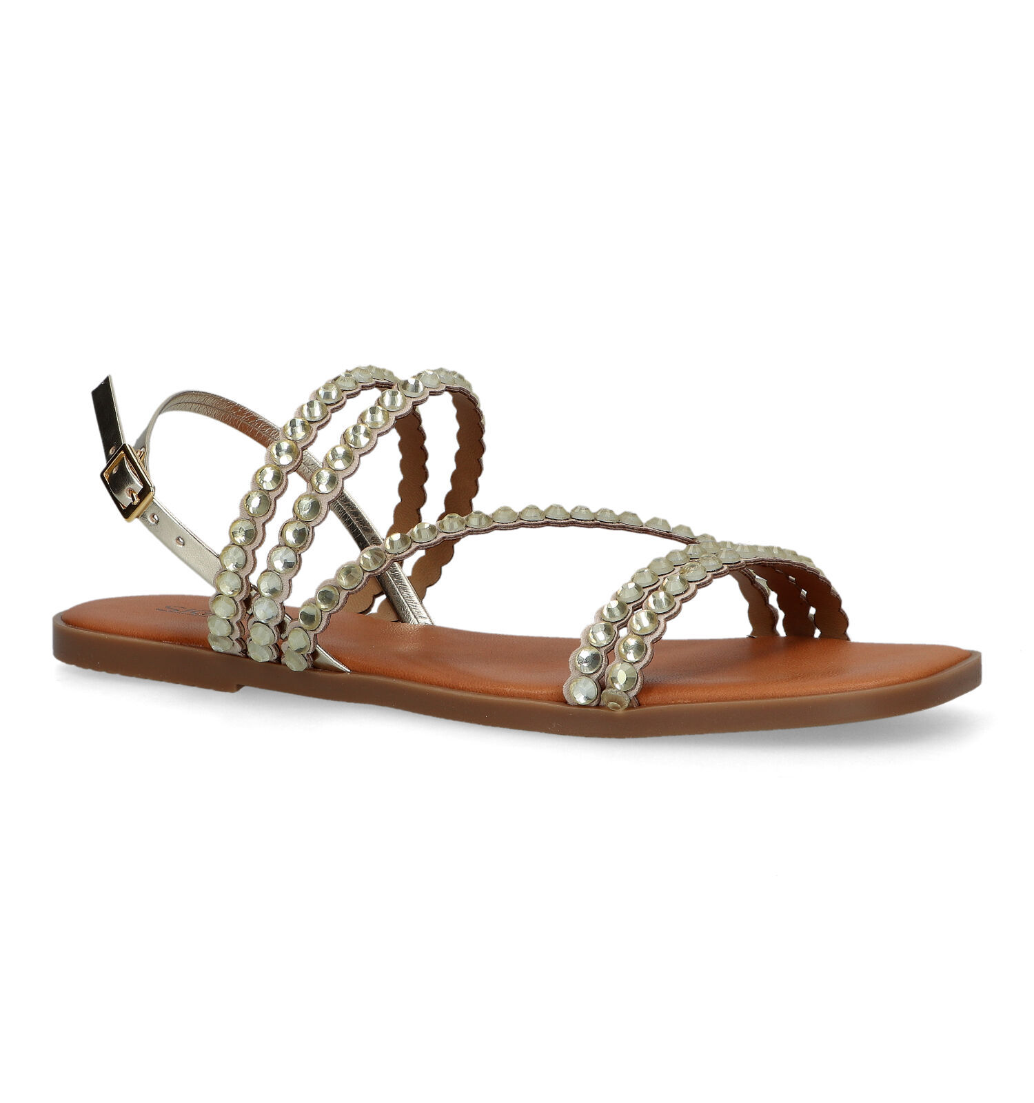 Gouden sandalen met steentjes deals