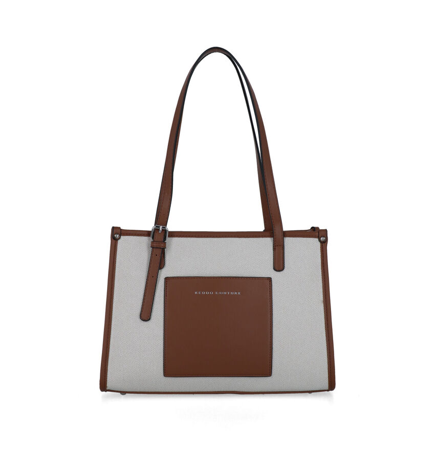 Keddo Beige Shopper Tas met Rits