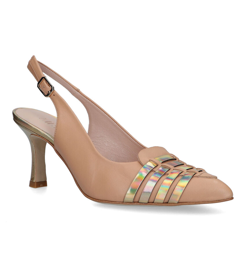 Zinda Escarpins slingback en Cognac