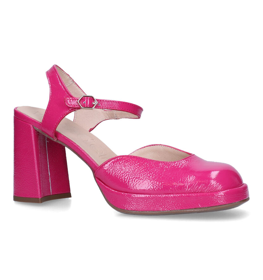 Wonders Fuchsia Slingback Pumps