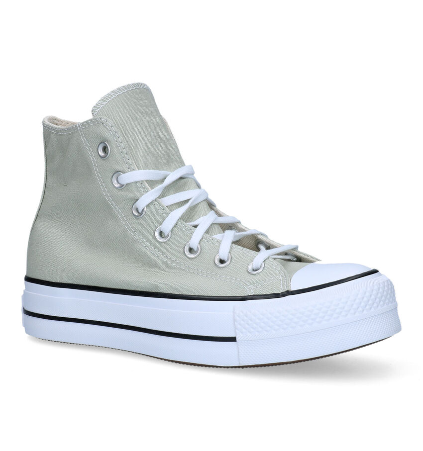 Converse Chuck Taylor All Star Lift Platform Groene Sneakers