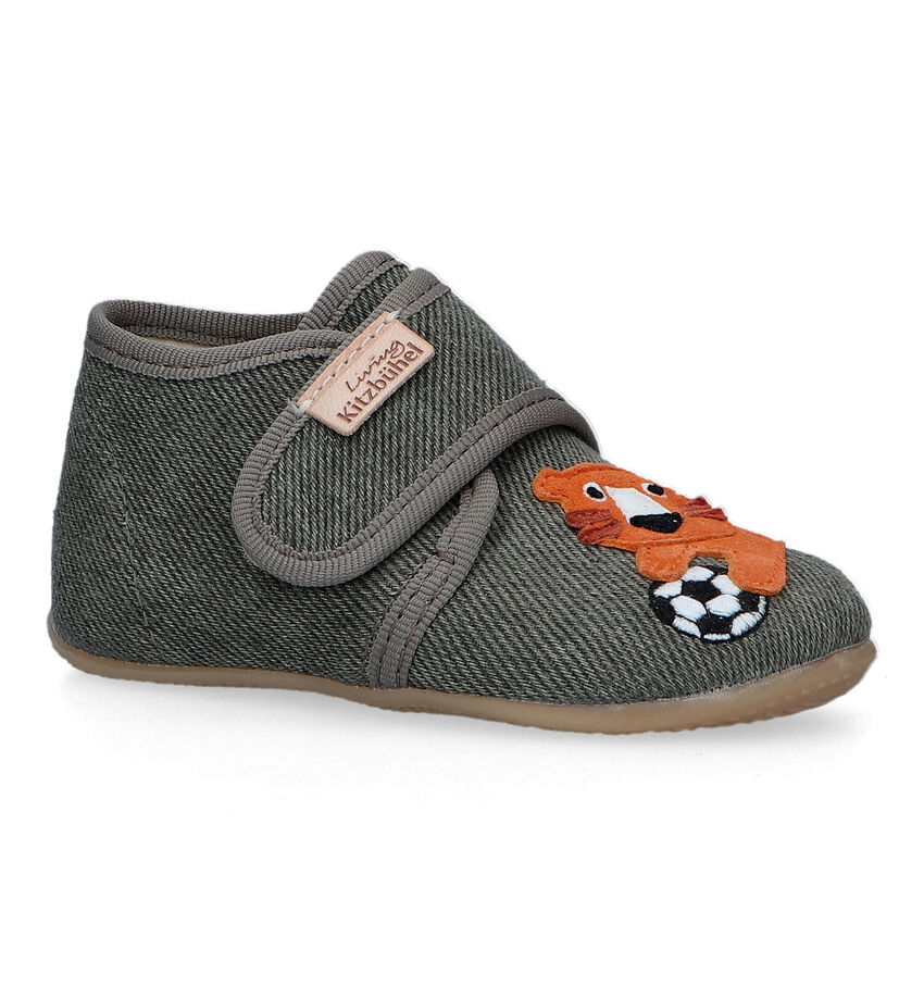 Living Kitzbühel Pantoufles pour bébé en Vert kaki