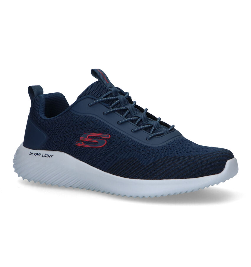 Skechers Bounder Blauwe Sneakers
