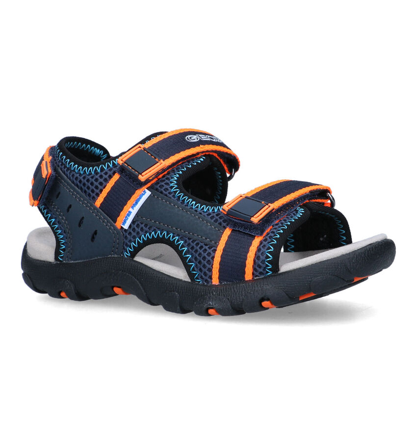 Geox Strada Blauwe Sandalen