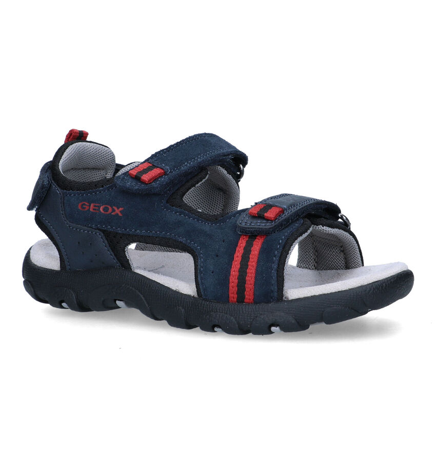 Geox Strada Blauwe Sandalen
