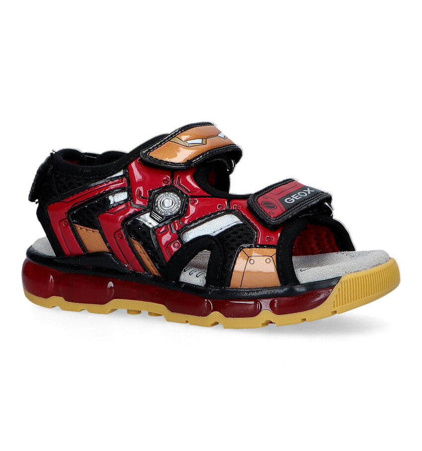 Geox Android Zwarte Sandalen met lichtjes