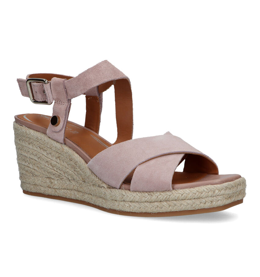 Geox Panarea Sandales avec talon compensé en Rose