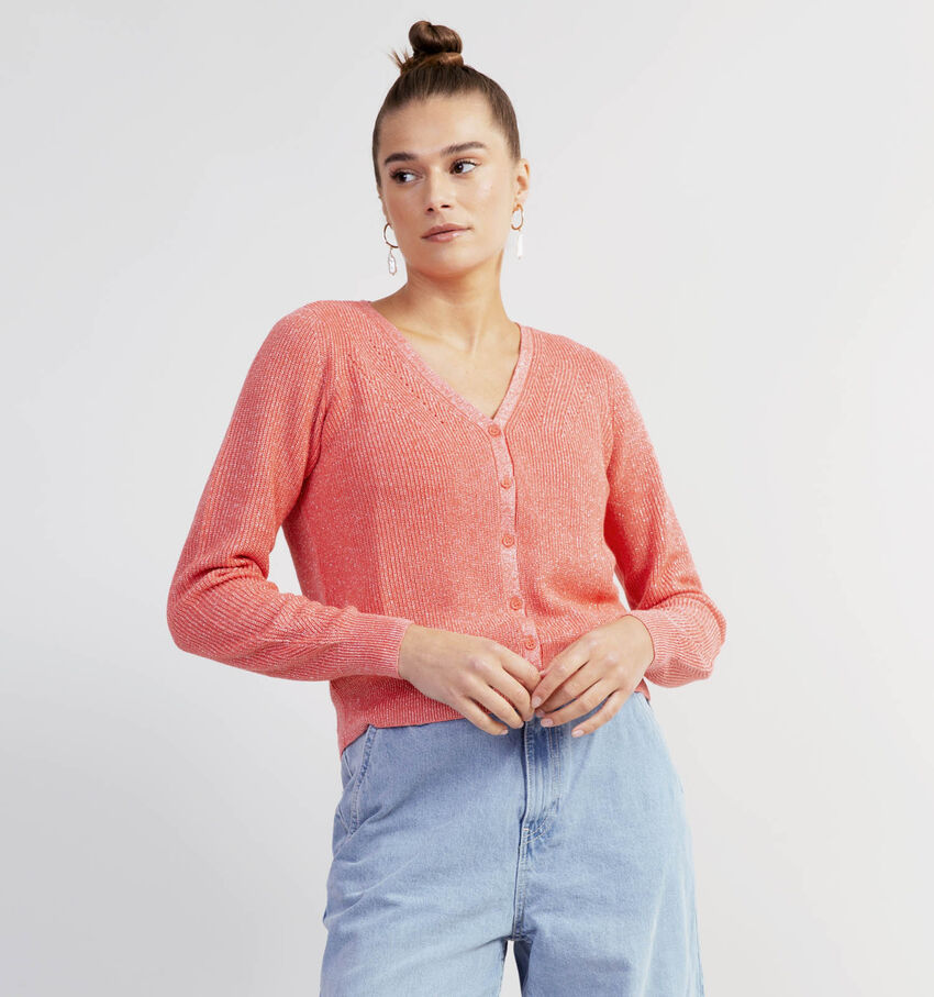 Vero Moda Newlex Shine Cardigan en Orange