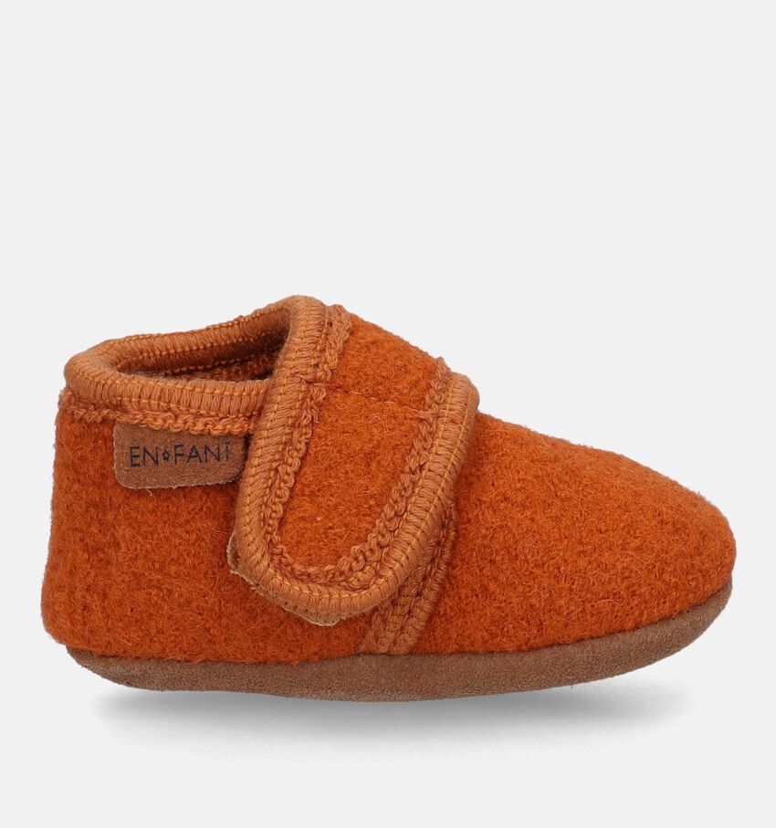 Enfant Oranje Wollen Pantoffels