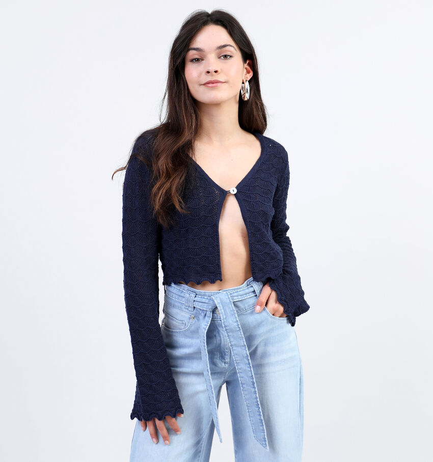 Vero Moda Lollie Cardigan en tricot en Bleu