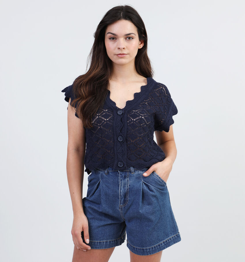 Vero Moda Celia Cardigan en tricot en Bleu