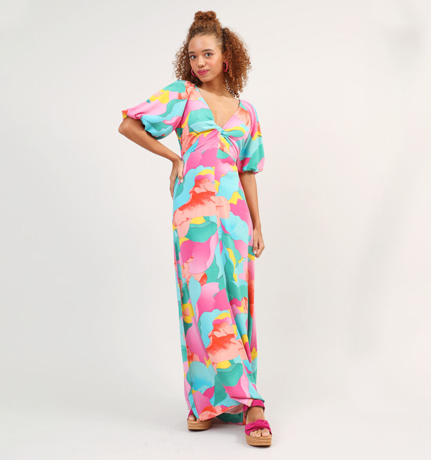 Vila Besta Robe en Bleu Multicolore