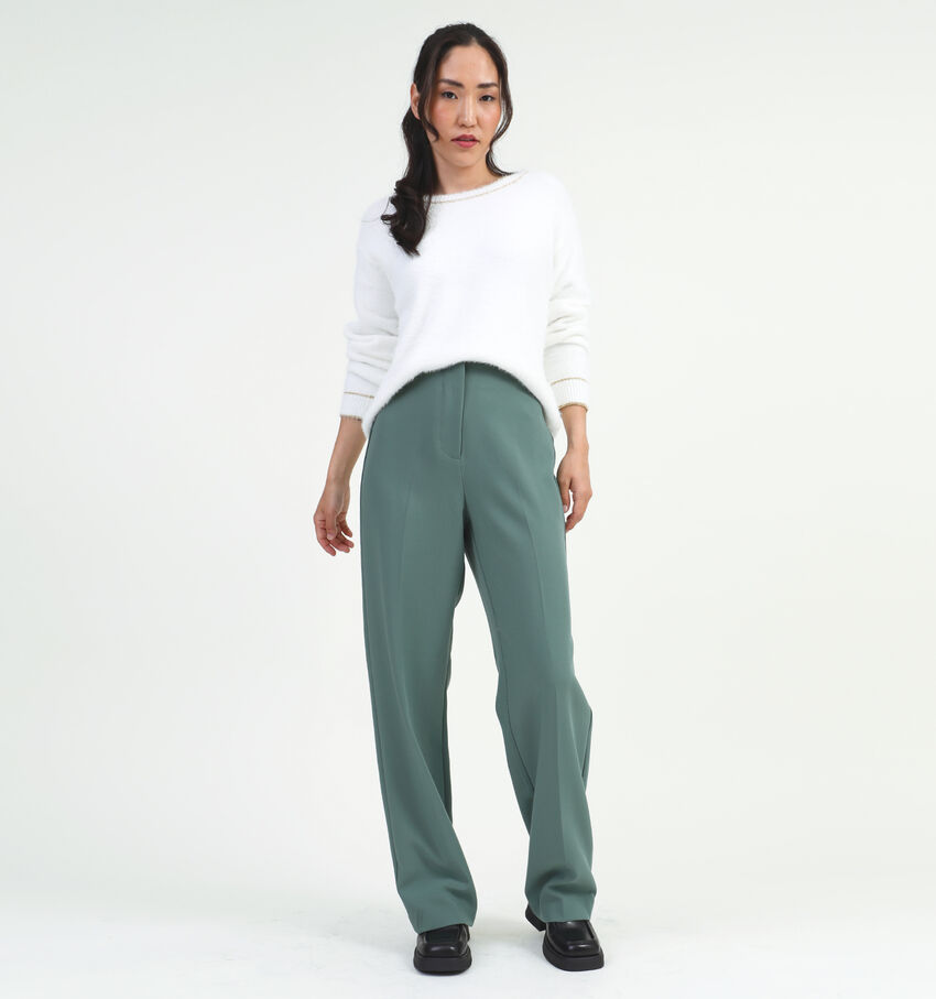 Vero Moda Sandy Pantalon chino en Vert L30