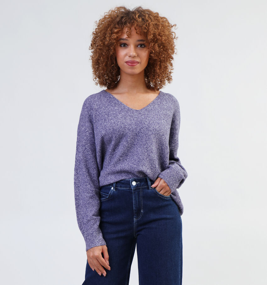 Vero Moda Doffy Paarse Trui met v-hals