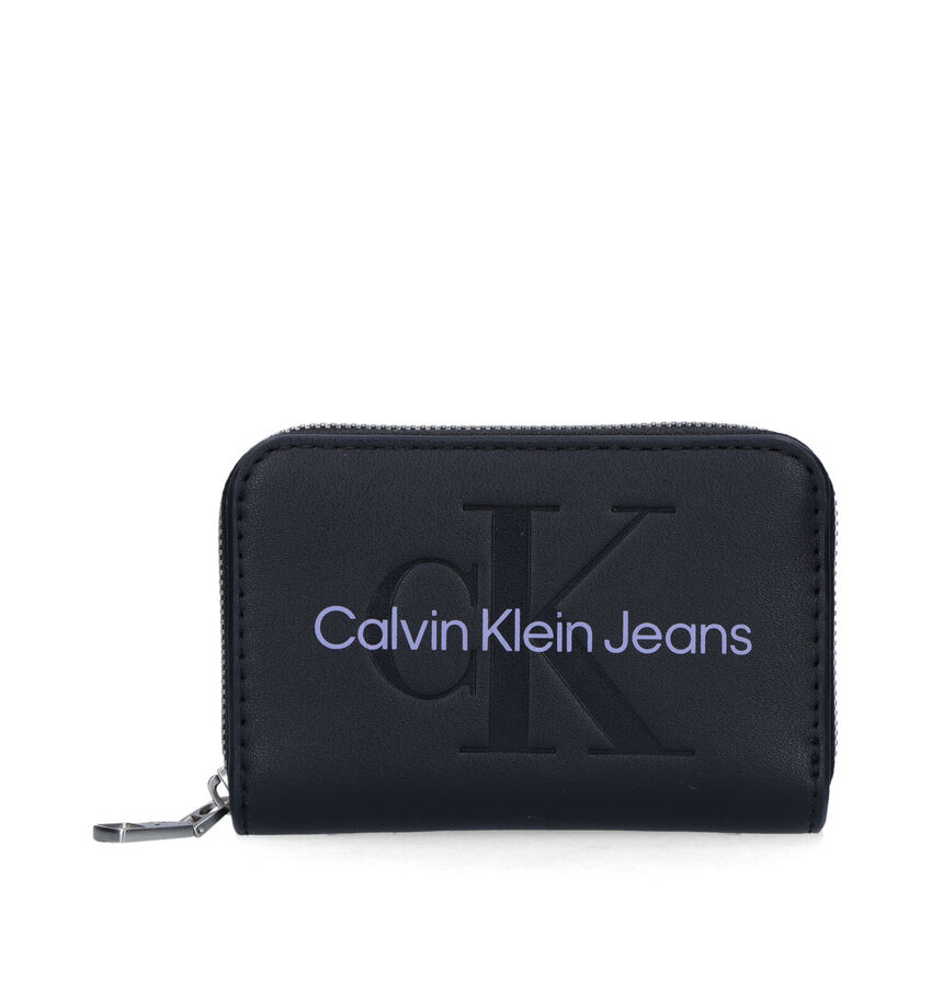 Calvin Klein Sculpted Porte-monnaie zippé en Noir