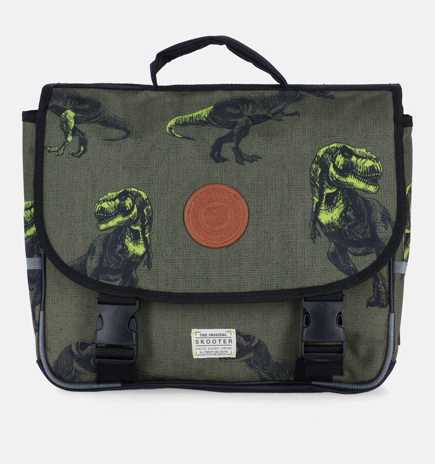 Skooter Groene Boekentas met dino's