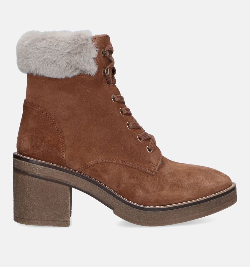 Signatur Bottines avec lacets en Cognac