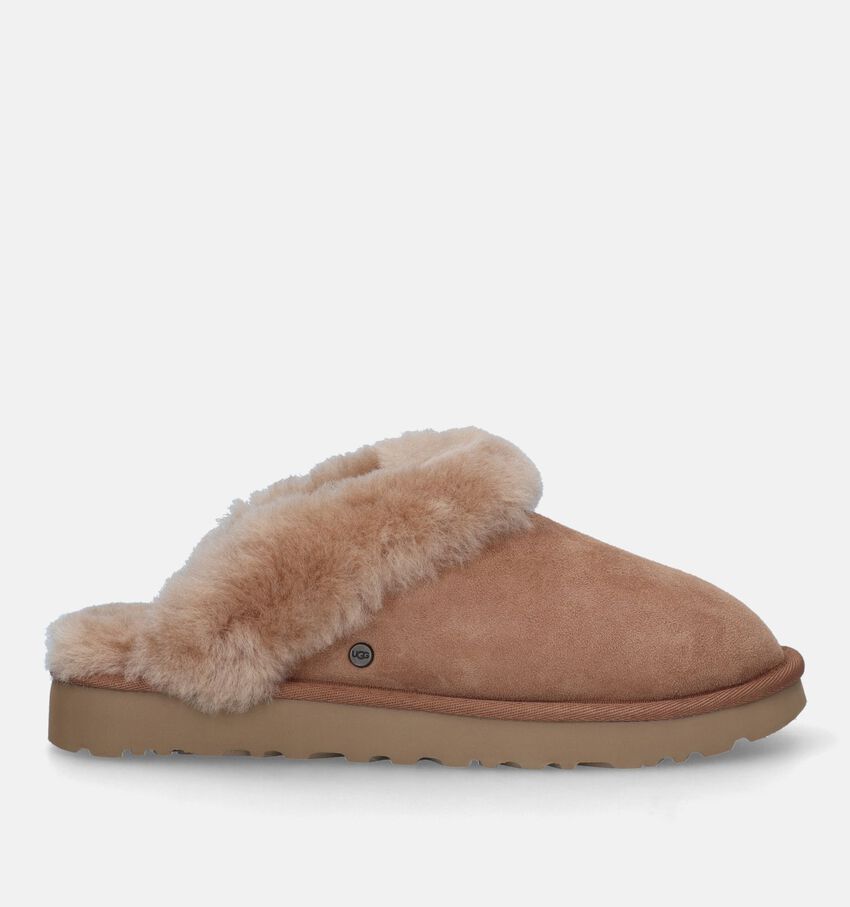 UGG Classic Pantoufles en laine en Cognac