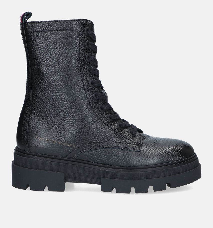 Tommy Hilfiger Monochromatic Zwarte Biker boots