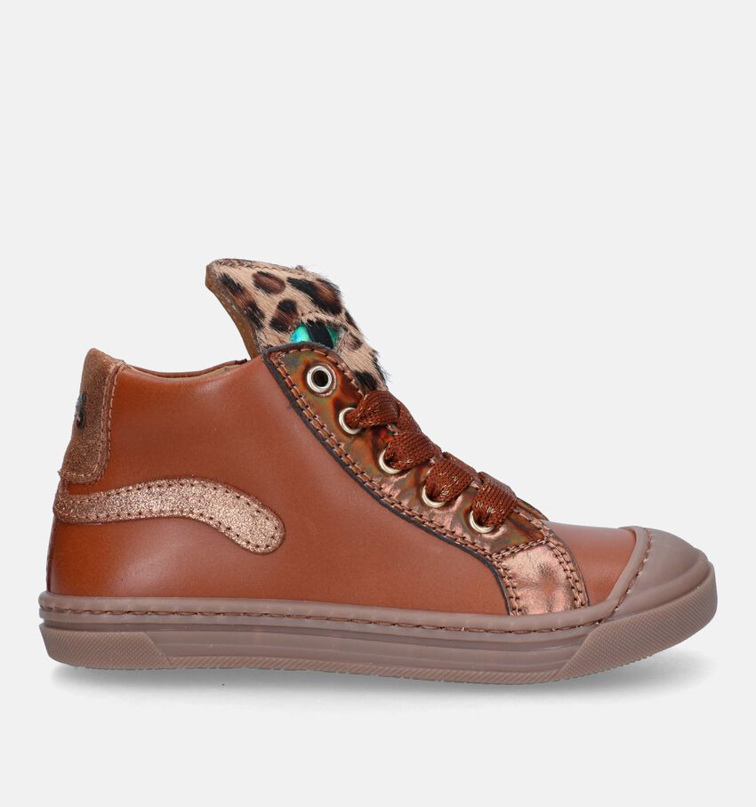 STONES and BONES Cognac Hoge schoenen