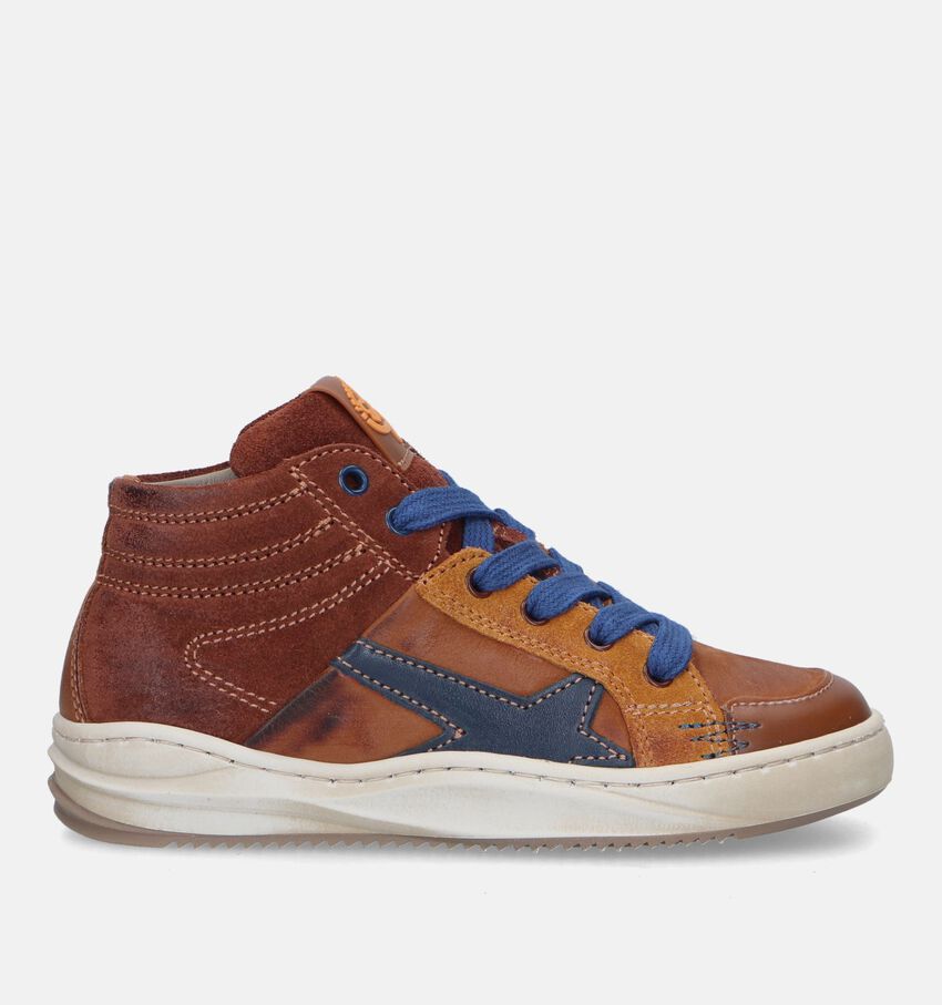 STONES and BONES Tidon Cognac Hoge schoenen