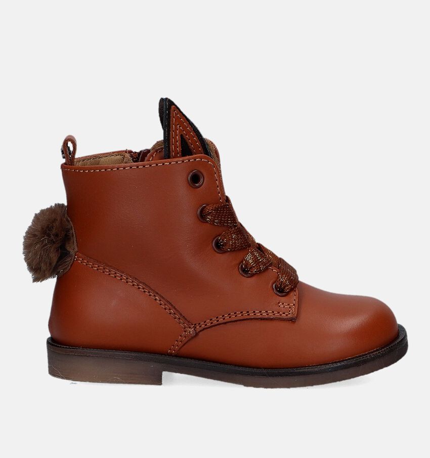 STONES and BONES Falp Cognac Bottines