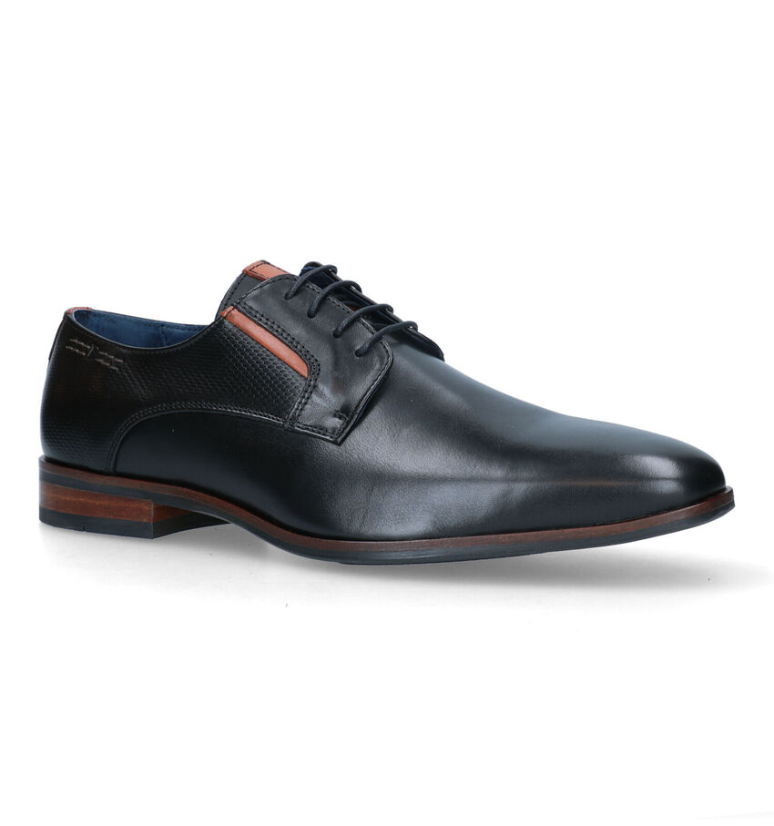 Berkelmans Sameiro Zwarte Geklede Veterschoenen