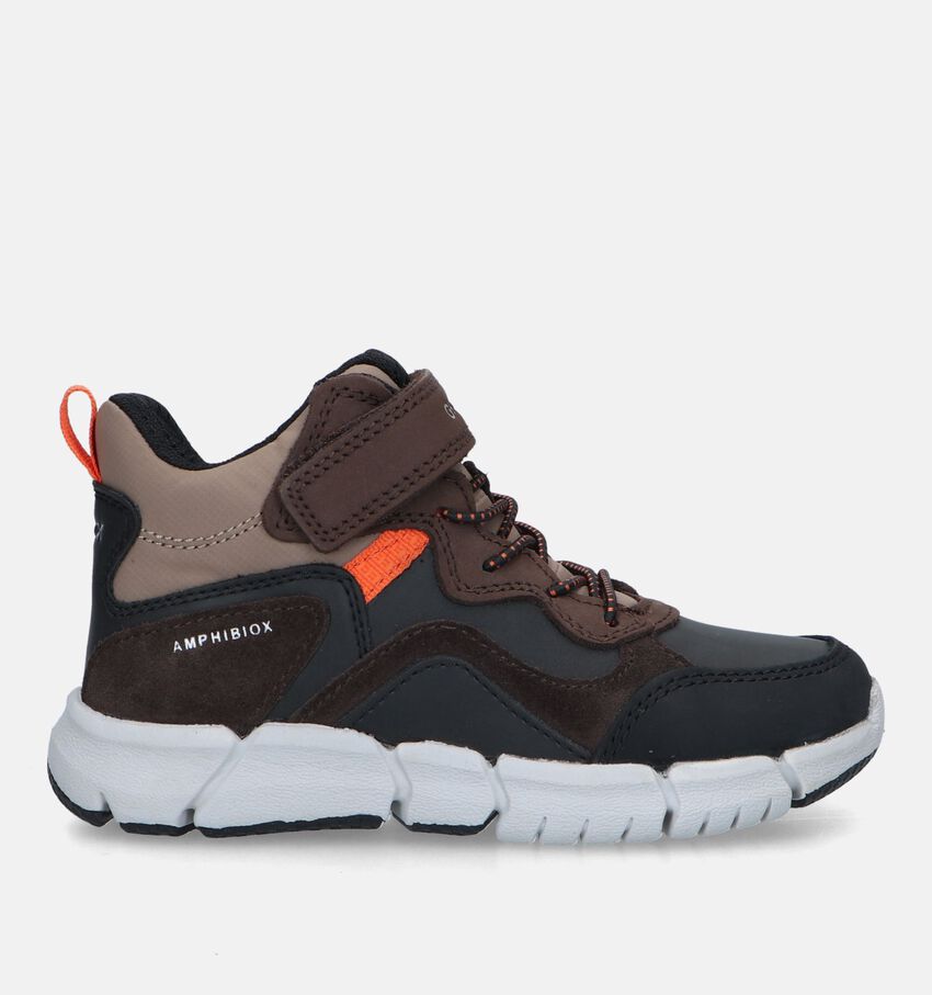 Geox Flexyper Bruin Hoge Sneakers