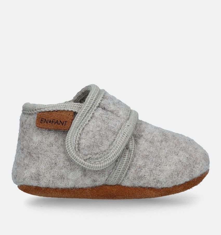 Enfant Beige Wollen Pantoffels