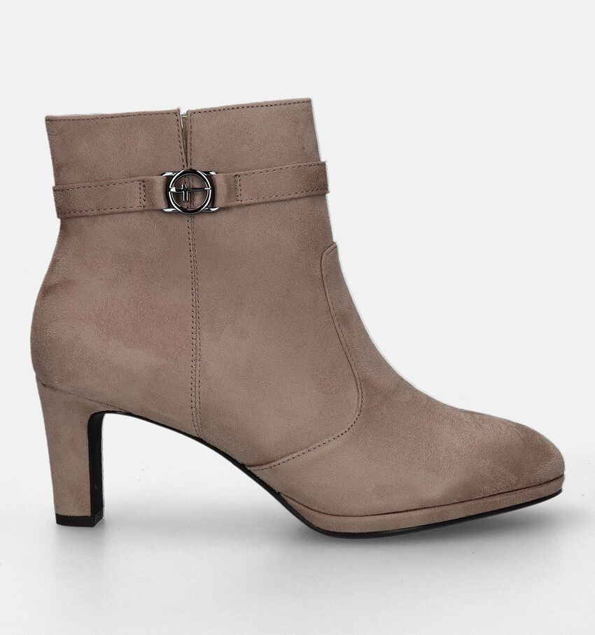 Tamaris Bottines avec talon en Taupe