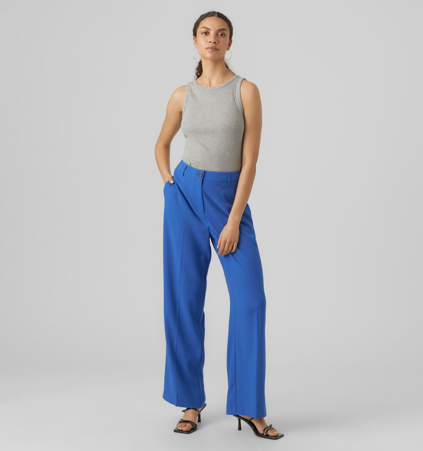 Vero Moda Ciffany Pantalon palazzo en Bleu