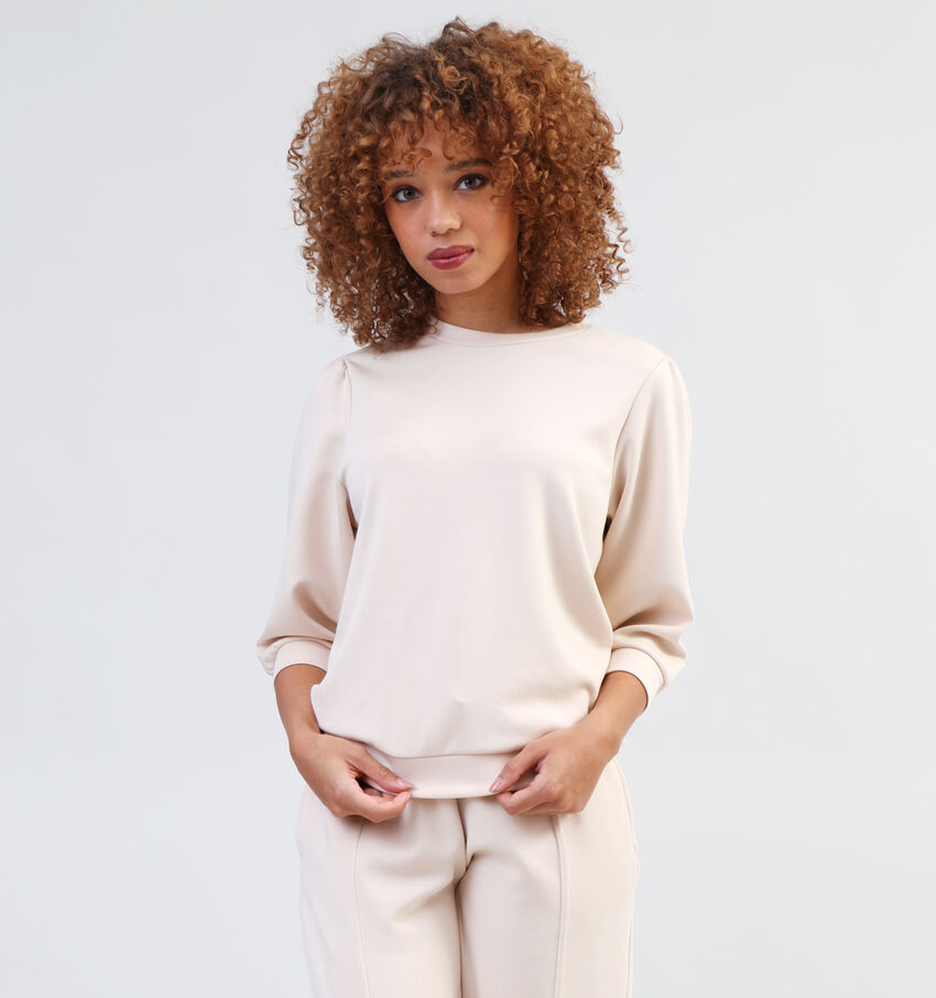 Mexx Linn Sweatshirt avec manches bouffantes en Beige
