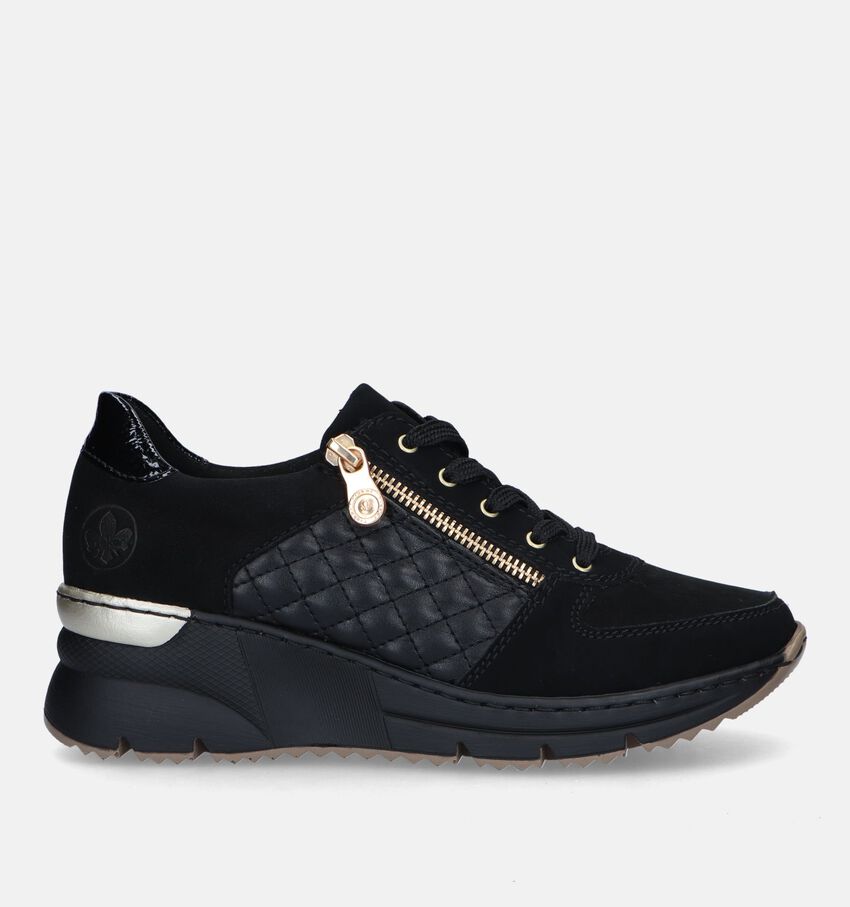 Rieker Baskets Wedge en Noir