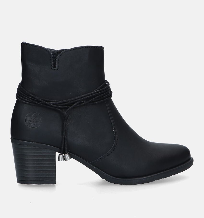 Rieker Bottines avec talon carré en Noir