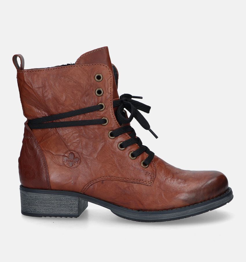 Rieker Cognac Bottines met veters