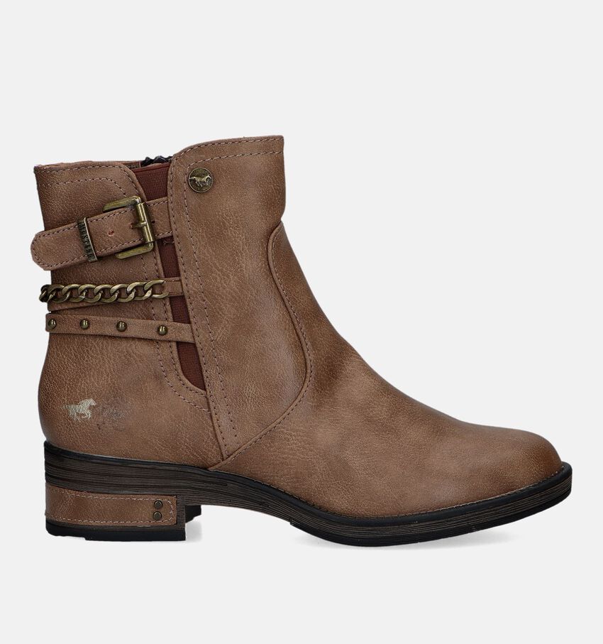 Mustang Bottines motardes en Taupe