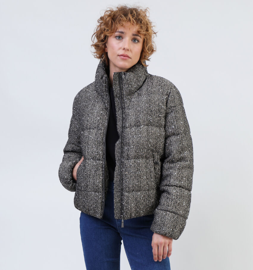 comma Zwarte Puffer jas
